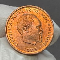 Mozambique  2 Centimos  1975  PRESIDENT SAMORA MACHEL  KM# 91  GEM RED UNC - Mozambico