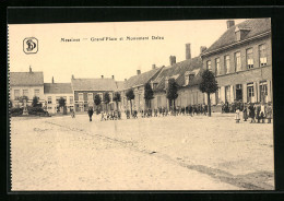 AK Messines, Grand`Place Et Monument Deleu  - Messines - Mesen