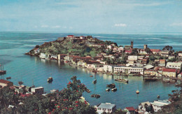 Grenada West Indies - St George's Harbor Old Postcard PAN AM Airline Issue - Grenada