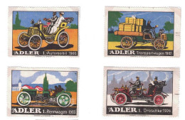 Delcampe - P3  Anciennes Vignettes Ou Timbres Publicitaire Adler Automobile Allemagne - Autres & Non Classés