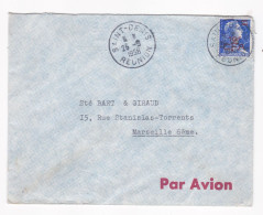 Réunion CFA - 1 Enveloppe De La Maison AH-SING Denis 1958 Pour Société Bart & Giraud Marseille - Cartas & Documentos