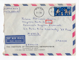 1968. NORWAY,MOSS AIRMAIL COVER TO MADRID,SPAIN - Briefe U. Dokumente