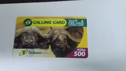 Kenya-(KE-TKE-PRE-007/070731)-Buffaloes (VoIP & Pre-Paid)-(24)(500kshs)(0505-1478-2886-32332)(31/07/2007)-used Card - Kenia