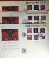 United Nations 2003 Indigenous Art Minisheets First Day Covers FDC - Collections, Lots & Series