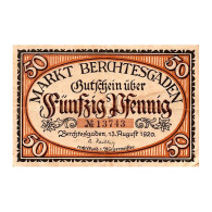 ALLEMAGNE - NOTGELD - BERCHTESGADEN - 50 PFENNIG - 13/08/18920 - TTB - Autres & Non Classés