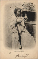 Delcampe - CPA ALGERIA Negresse Filant La Laine - Type (1145586) - Frauen