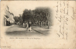Delcampe - CPA ALGERIA MEDEAH Rue Gambetta Et Place De La Republique (1089431) - Medea