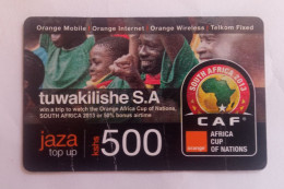 Kenia - 500 Shillings Orange Kenya Jaza CAF Top Up Recharge Card  , USED (Expired 01.12.2014) - Kenia