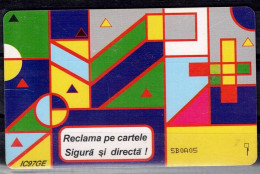 ROMANIA 1997 PHONECARD ADVERTISING ON CARDS SAFE AND DIRECT. WITH CHIP USED VF!! - Romania