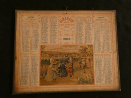 Calendrier Almanach Postes 1903 -- Cueillette Du Raisin  Z4 - Big : 1901-20