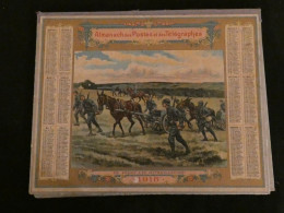 Calendrier Almanach Postes 1918 -- En Avant Les Mitrailleuses - Département De L' Eure   Z4 - Big : 1901-20