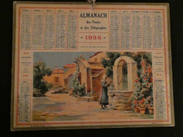 Calendrier Almanach Postes 1935 -- Coin De Village Ile D' Oléron Illustrateur Lessieux   Z4 - Grand Format : 1921-40