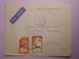 DW19 ILE DE REUNION BELLE LETTRE PAR "LA VILLE DE METZ "  1948  PAR AVION SAINT PIERRE  A NANTES FRANCE +PA 3F60  ++ - Cartas & Documentos