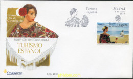Delcampe - 239923 MNH ESPAÑA 2010 TURISMO. MUJER CON MANTÓN DE MANILA. - Pferde
