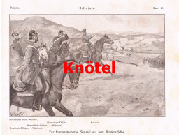 D101 2524 Richard Knötel Manöver Reiter Soldaten Bayern Druck 1900 !! - Documentos