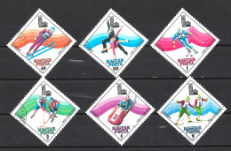Hongrie 1979 Jeux Olympiques D'hiver (15) Yvert N° PA 422 à 427 Oblitéré Used - Used Stamps