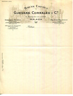 (C.B.)FACTURE.ESPAGNE.MALAGA.ORFEBRERIA ARTISTICA.OBJETOS RELIGIGIOSOS.GUEVARA,CORRALES Y C. 6 MARQUES DE LARIOS. - Spanje