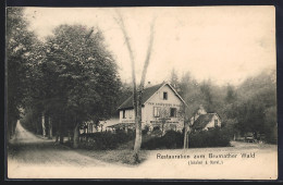 CPA Brumath, Gasthaus Restauration Zum Brumather Wald A. Distel Avec Le Jardin U. Strasse  - Brumath