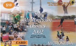 MICRONESIA - 5th Micronesian Games 2002, FSM Tel Prepaid Card $10, Used - Mikronesien