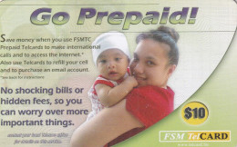 MICRONESIA - Go Prepaid!, FSM Tel Prepaid Card $10, Used - Mikronesien