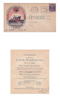 NAVIGATION - Launching Battleship USS Washington 1940 Philadelphia, Envelope+ - Autres & Non Classés