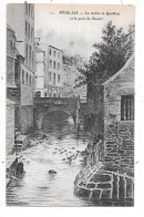 Delcampe - MORLAIX - 29 -  La Rivière Le QUEFFLEUT Et Le Pont De BOURET - VUE TRES RARE    - BAR 7 - - Morlaix
