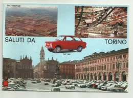 Delcampe - SALUTI DA TORINO CON FIAT 850 - NV FG - Autres Monuments, édifices