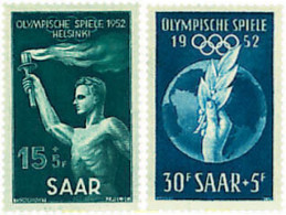 Delcampe - 70973 MNH ALEMANIA. Sarre 1952 15 JUEGOS OLIMPICOS VERANO HELSINKI 1952 - Athlétisme