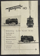Fleischmann HO - No. 1315 - No. 1320 - No. 1325 - Locomotive-Tender - Istruzioni Manutenzione                            - Unclassified