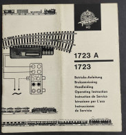 Fleischmann HO - 1723 A - 1723 - Scambi - Istruzioni Per L'Uso                                                           - Unclassified