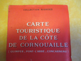 Carte Touristique/La CÔTE De CORNOUAILLE/Quimper - Pont L'Abbé- Concarneau/ Editions  R. Quémy/1961             PGC631 - Topographical Maps