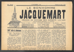 Hebdomadaire, Histoire, Romans-Bourg-de-Péage Pendant La Guerre (Actualités, Sports) Bonhomme Jacquemart Du 30 Juin 1944 - Algemene Informatie