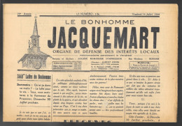 Hebdomadaire, Histoire, Romans-Bourg-de-Péage Pendant La Guerre (Actualités, Sports) Bonhomme Jacquemart 14 Juillet 1944 - Algemene Informatie
