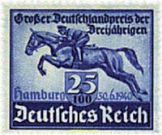 Delcampe - 199549 HINGED ALEMANIA 1940 DERBY DE HAMBURGO - Pferde