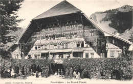 [-5%] SUISSE - Rossinières - Grand Chalet - Architecture - Terrasse - Lierre - Animé - Phototypie Co - Carte Postale Anc - Rossinière