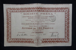 FRANCE - Titre Des Laboratoires PHÉNA - Bien Connus Des Philatélistes … - M 10135 - P - R