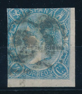 O Spanyolország 1865 Mi 68 U RRR! (Mi EUR 6.000.-) (függőlegesen Végigfutó Törés / Folded) - Other & Unclassified