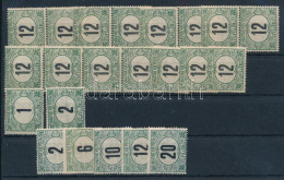 **, * 1914 Zöldportó (V.) 17 Db Bélyeg, Közte összefüggések, Mind Fekvő Vízjellel (8.000) (5 Db Falcos / 5 Stamps Are Hi - Other & Unclassified