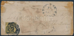 Thurn Und Taxis 1854 Levél 9Kr Bérmentesítéssel Az S.M.S. Bellonára Címezve Triesten Keresztül / Cover To S.M.S. Bellona - Other & Unclassified
