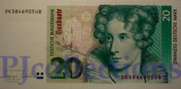 GERMANY FEDERAL REPUBLIC 20 DEUTCHE MARK 1993 PICK 39b UNC - 20 Deutsche Mark