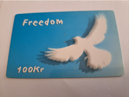 NORWAY  / PREPAID 100 KRONER / FREEDOM/ BIRD/ ANIMAL    **19718 ** - Norwegen