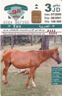 JORDAN - Horse, Nature Around Amman(glossy Surface), Black CN : 4294(instead 4100), 07/00, Mint - Jordan