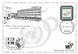 Nations Unies Vienne. Carte Postale 1995 YT 198 Oblitéré 1er Jour - Maximumkarten
