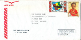 Rwanda Air Mail Cover BÖRNEFONDEN Sent To Denmark Topic Stamps - Other & Unclassified