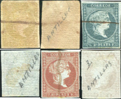 747269 HINGED ANTILLAS 1855 ISABEL II - Autres & Non Classés