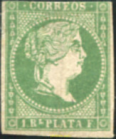 750649 HINGED ANTILLAS 1857 ISABEL II - Autres & Non Classés