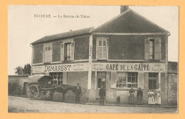 0125  CPA  NUCOURT Le Bureau De Tabac Charcuterie  Rouennerie DEMAREST  Epicerie Mercerie Vins Liqueurs CAFE DE LA GAITE - Nucourt