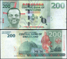 Swaziland. Banknote 200 Emalangeni. 2010 (2011). Unc. Hybrid. Cat# P.40a - Swaziland