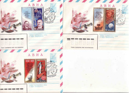 Russia & USSR 1981,  3 X Cosmos, Gagarin, Airmail, - Lettres & Documents