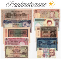 X10 Pcs, Mixed Banknote Lot, Iran, Italy, Hong Kong And Others (F,VF,XF,UNC) #360# - Collections & Lots